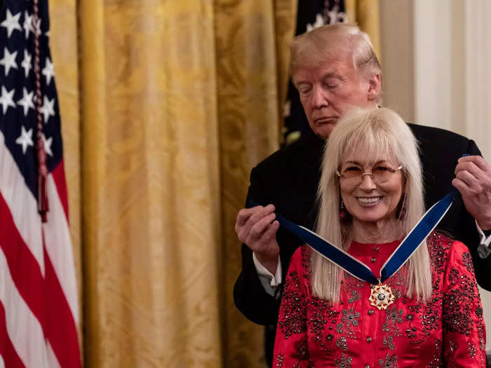 Trump awarded Miriam Adelson the Presidential Medal of Freedom in 2018.