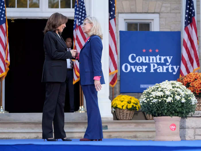 Former Rep. Liz Cheney joined other prominent Republicans in endorsing Harris.