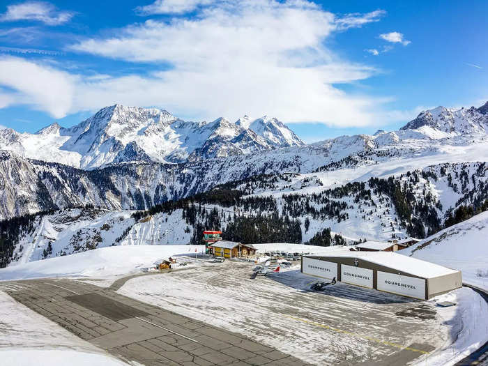 Guests arriving in private jets and helicopters can access Courchevel 1850