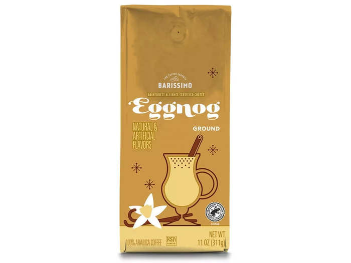 Add some festive cheer to your mornings with the Barissimo eggnog- or gingerbread-flavored ground coffee.