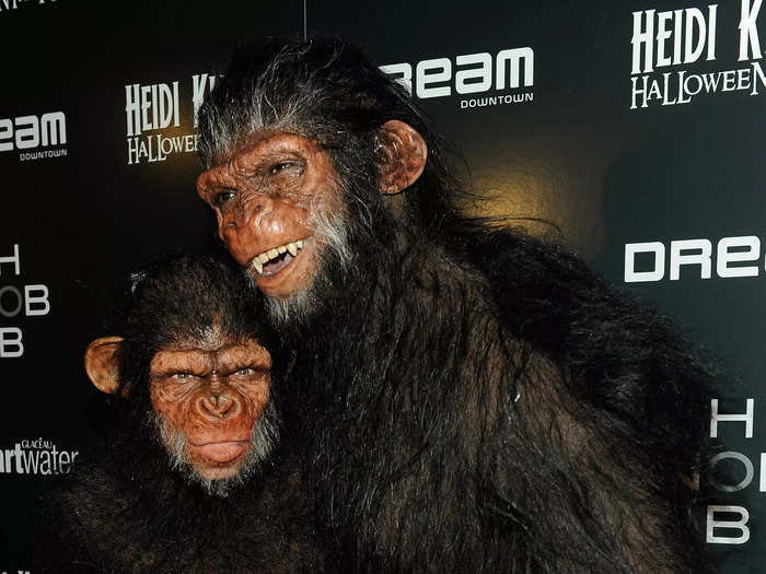 This costume was her second look of 2011. She and Seal were the most realistic-looking chimps we