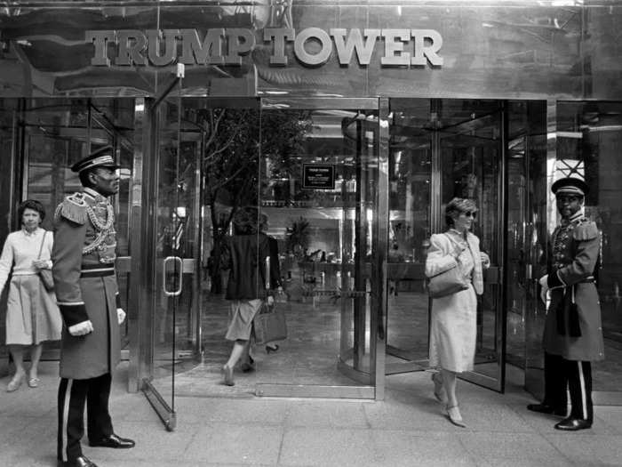 Uniformed guards in white gloves stood at the entrance to welcome visitors.