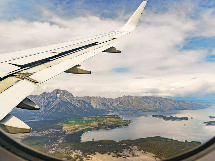 When I flew into Jackson Hole, the window view couldn