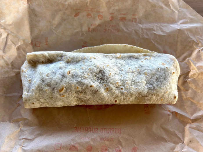 2. The green sauce burrito