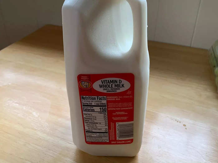 Whole milk: $2.49