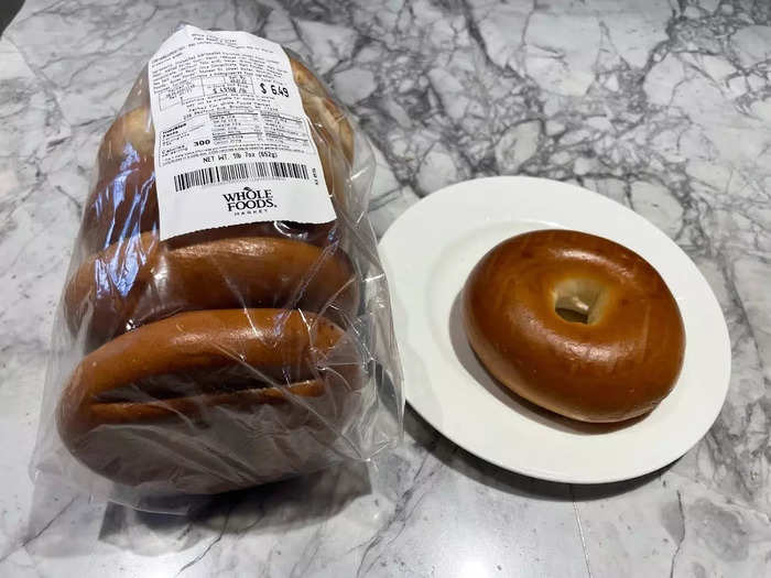 The Whole Foods plain bagels were almost pretzel-like.