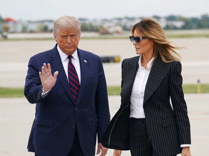 She leaned into a professional look to accompany Trump to a September 2020 presidential debate.