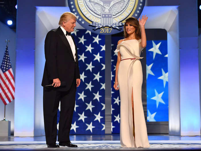 Her dress for the Inauguration Ball was custom-made.