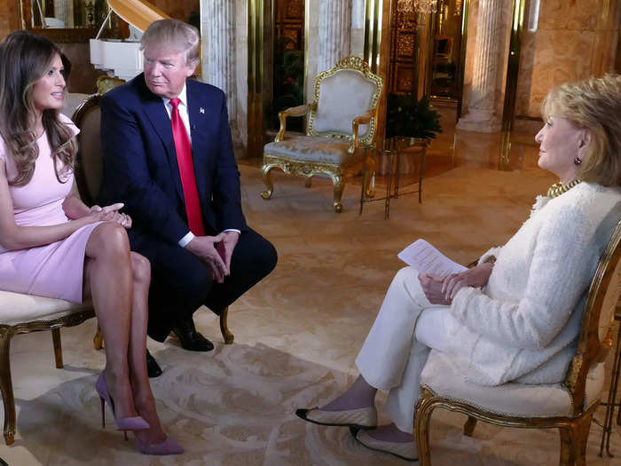 When she appeared on a Barbara Walters special in 2015, Melania looked every bit the politician