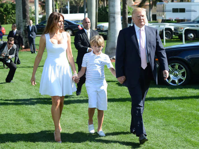 She wore all-white to a golf event at Mar-a-Lago in January 2013.