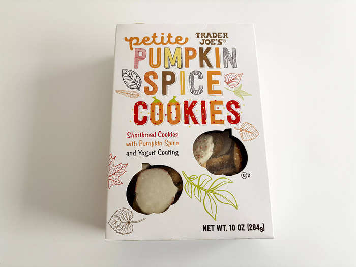 I appreciated that some of the petite pumpkin-spice cookies were coated with yogurt.