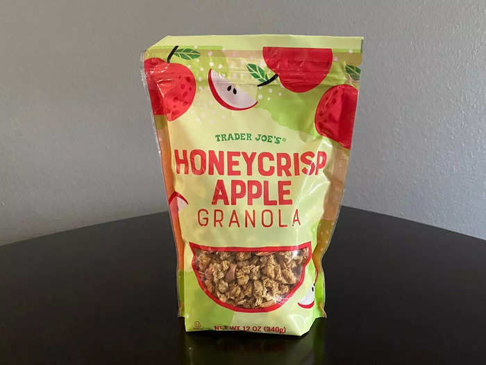 I tried the Honeycrisp-apple granola on its own and with yogurt.