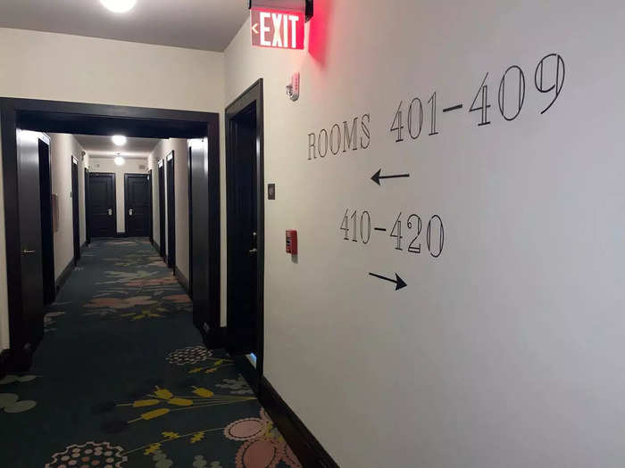 My room was on the fourth floor. 