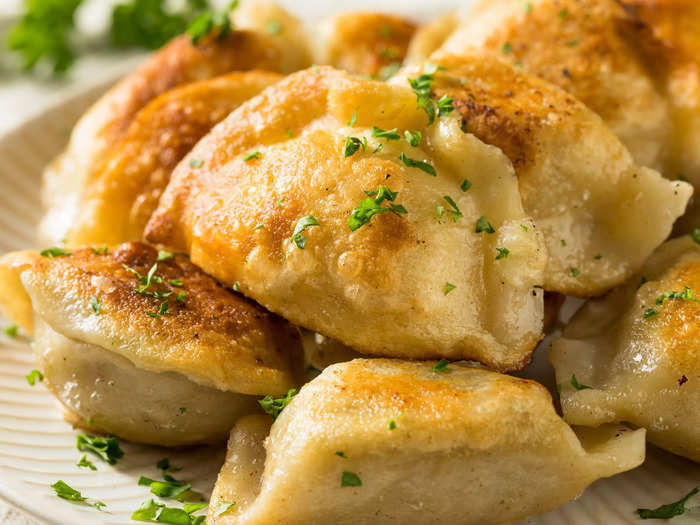 Pierogis from Poland are a staple.