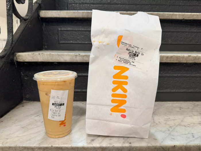 The first breakfast meal I tried was from Dunkin