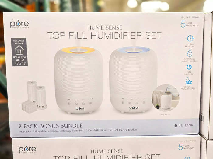 Enhance an office or living space with the Pure Enrichment easy-fill humidifiers.