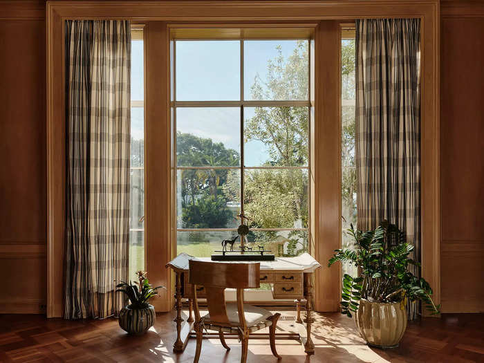 Almost every room has a view of the Pacific Ocean and nearby mountains.