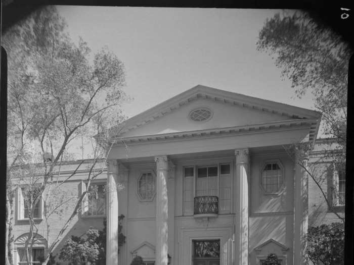 Weber was a nurse who married a Midwestern glass bottle manufacturer after nursing him back to health. The death of her husband left her very wealthy, and she spared no expense in building this massive estate.