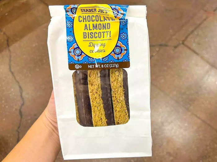 When I want something sweet, I grab the chocolate-almond biscotti.