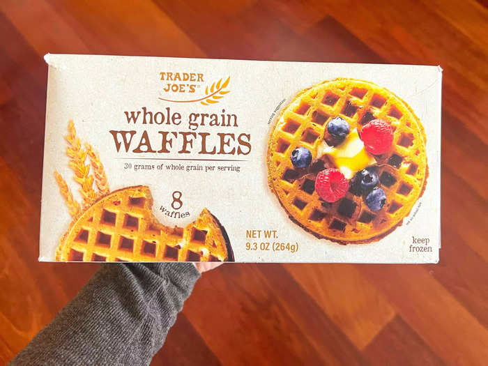 When I need an easy breakfast, I grab whole-grain waffles.