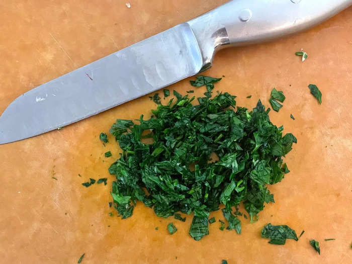 Before making the meatballs, we just need to do some quick prep. 