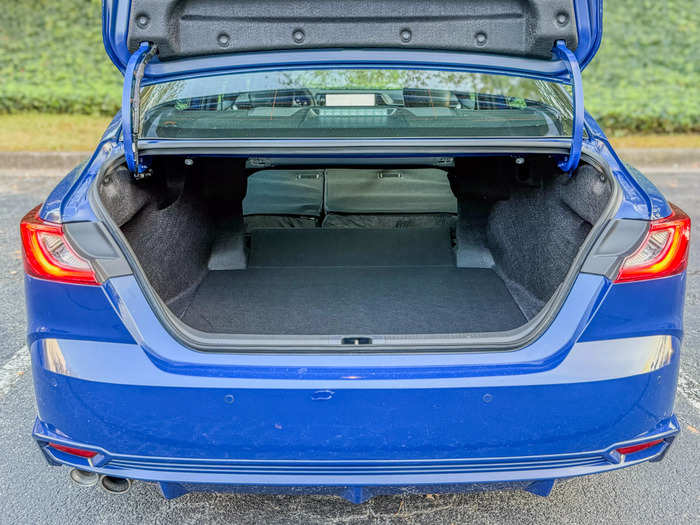 Behind the rear seats is a 15.1 cubic foot trunk.