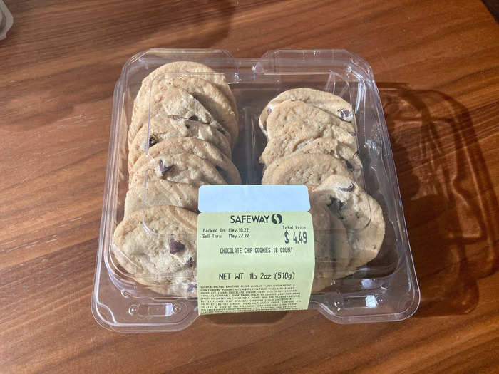 At Safeway, I found a pack of 18 cookies.