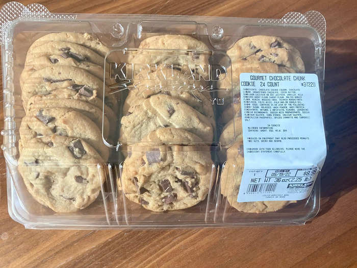 At Costco, I picked up a 24-pack of cookies.