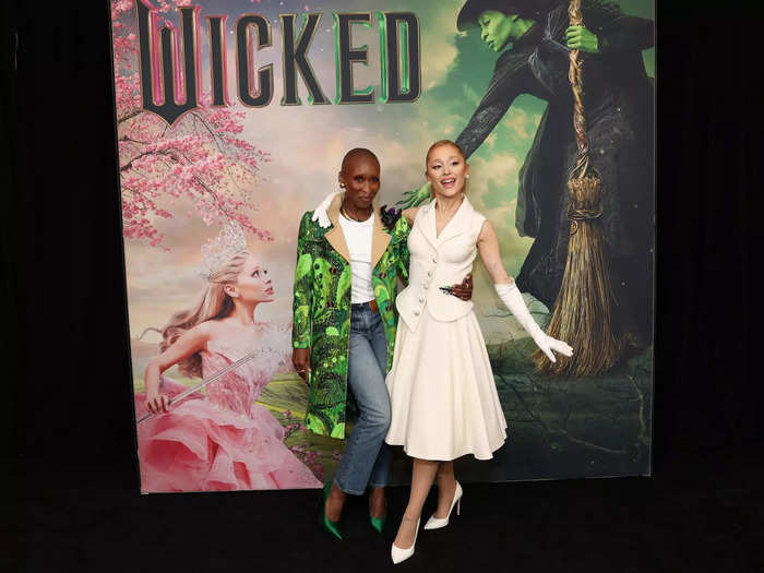 The duo blended their style with nods to their characters at an October screening of "Wicked."