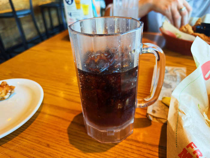 Though the margaritas were tempting, I started with a diet soda.