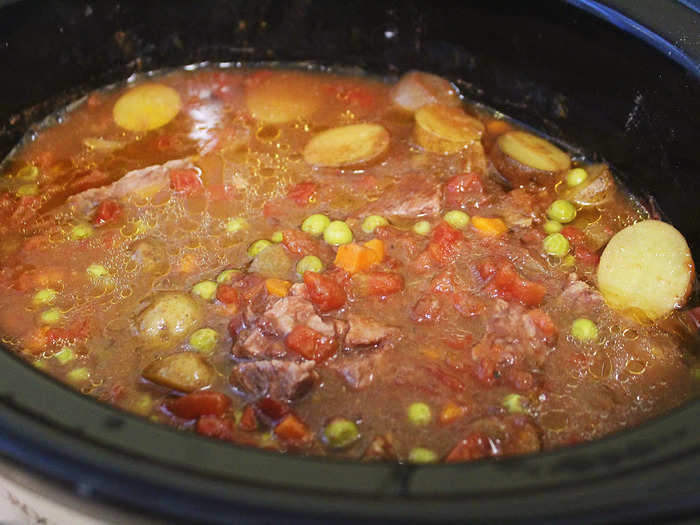 By the time dinner rolled around, I had a heavenly smelling kitchen and a pot of hearty stew waiting for me.