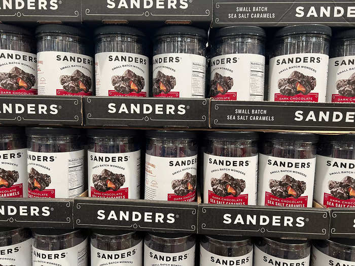 The Sanders sea-salt caramels melt in your mouth.