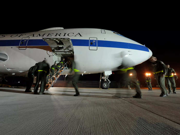 The E-4B is staffed and on alert 24 hours a day, seven days a week.