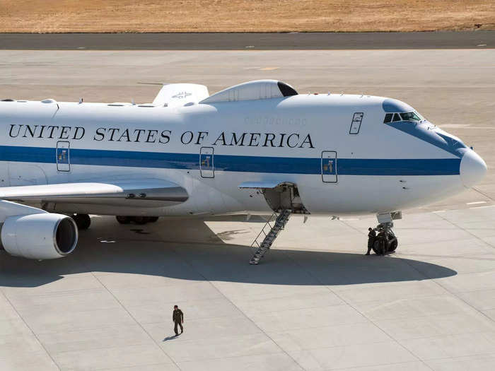 Its communications technology is kept in a bulge on top of the plane called the ray dome.