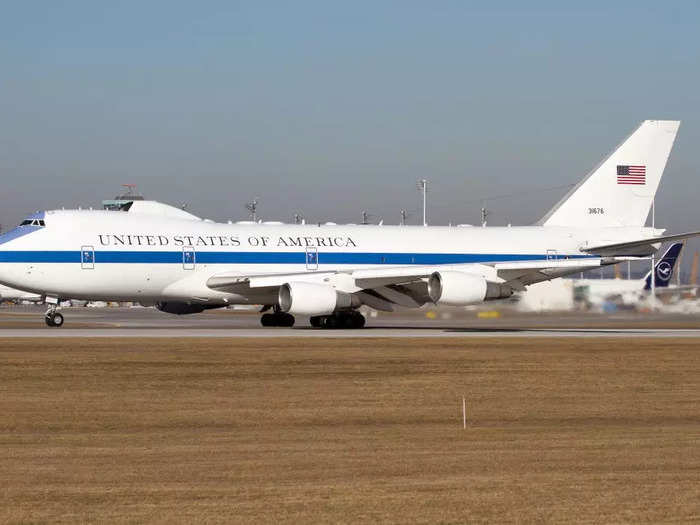 The E-4B "Nightwatch" is a militarized version of a Boeing 747-200.