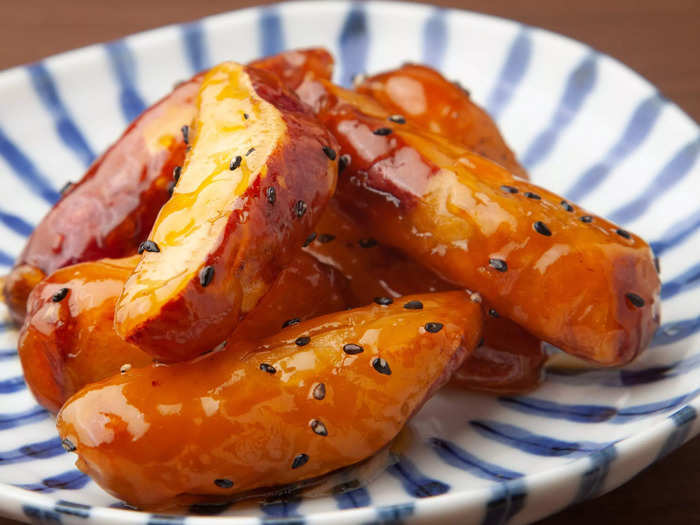 Candied yams are an easy Thanksgiving recipe to make in a slow cooker.