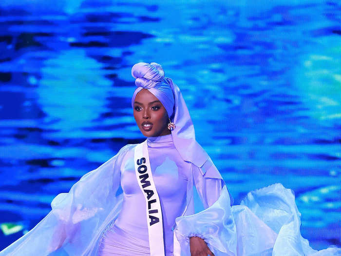 Miss Somalia Khadija Omar was the first woman to wear a hijab on the Miss Universe stage. 