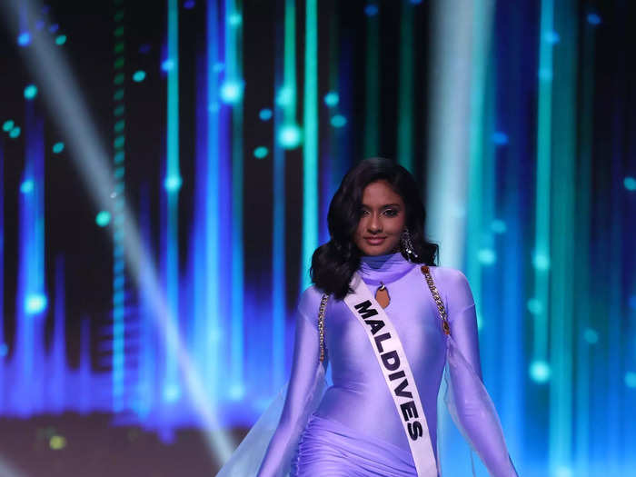 Mariyam Saina Naseem was the first Miss Maldives to compete at Miss Universe. 