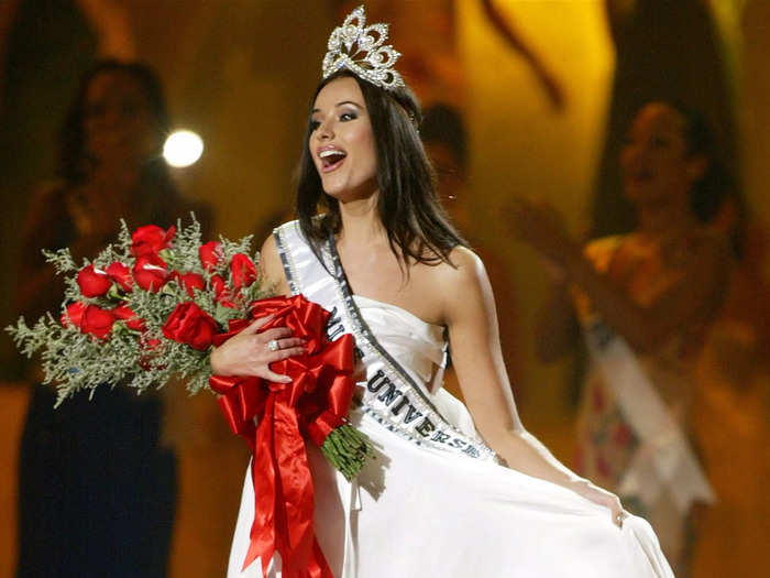 Oxana Fedorova was crowned Miss Universe in 2002.