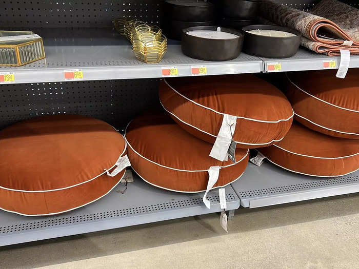 Round floor cushions are a cozy must-have.