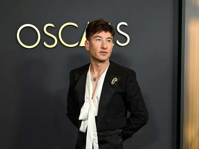 Barry Keoghan showed how far accessories and details can take classic menswear. 