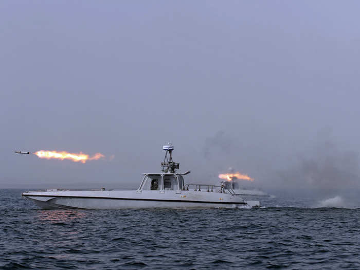 Because in addition to the mines, the US fleet will have to watch for heavily-armed Iranian speedboats