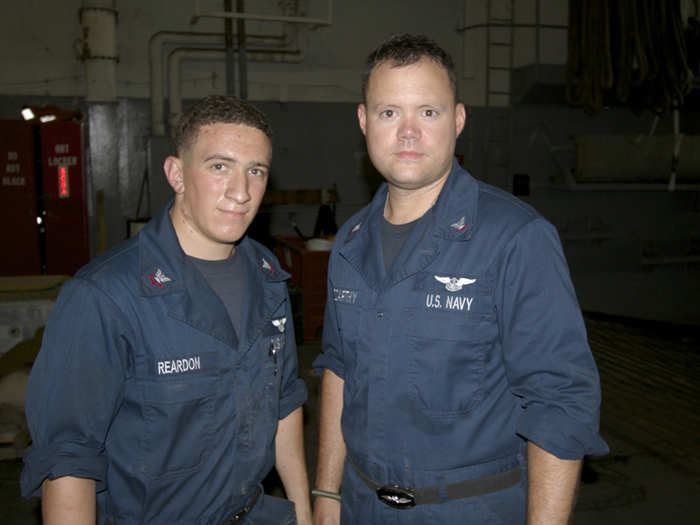 As we were getting rushed off back to Bahrain, I interrupted Shawn Reardon and Daniel McCarthy and asked them to show me the mine hunting technology on board we