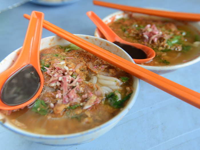 Malaysia also brings us Assam Laksa, a spicy and sour fish soup with rice noodles.