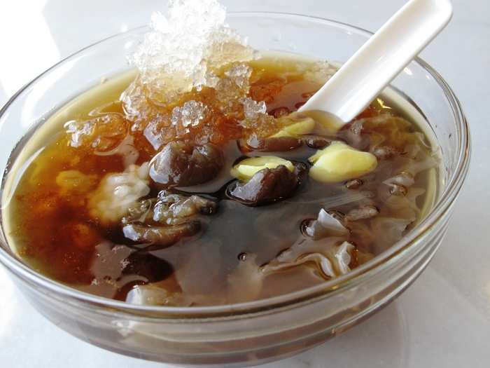 Try the Cheng Tng, a South Asian sweet soup of gingko nuts, pearl barley, lotus root, persimmon, and wintermelon.