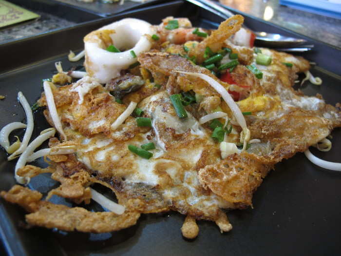 From Thailand we can sample a fried dough and egg pancake with sprouts and mixed seafood.