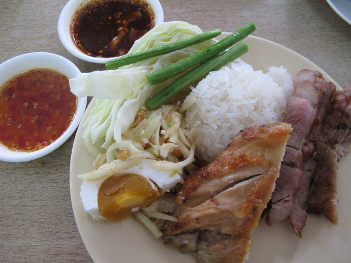 From Thailand, Som Tum and Kai Yang present the best of sweet and salty: Som Tum is a sweet papaya salad, and Kai Yang is grilled chicken with a savory fish sauce.