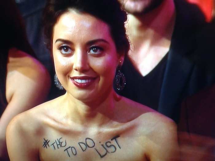 It was an attempt at a publicity stunt for her upcoming film "The To Do List." She had the film