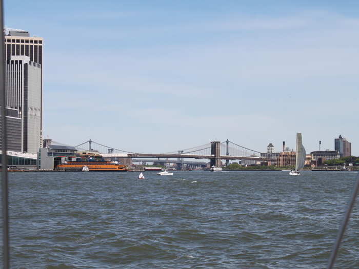 We got a look at the three bridges connecting Manhattan to Brooklyn.