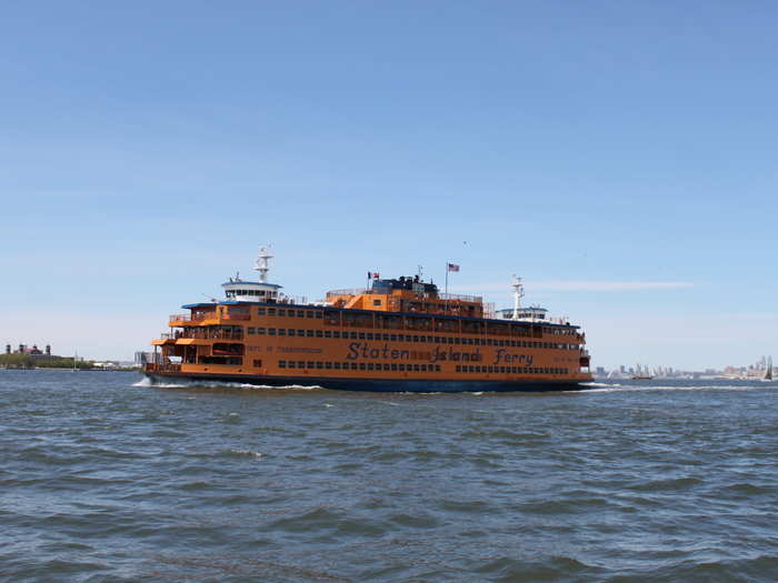 Of course, the Staten Island ferry was making its regular trips to and from Manhattan.